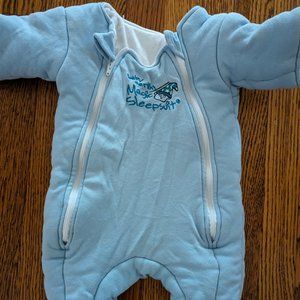 Baby Merlin Magic Sleepsuit Blue Size Small 3-6 Months